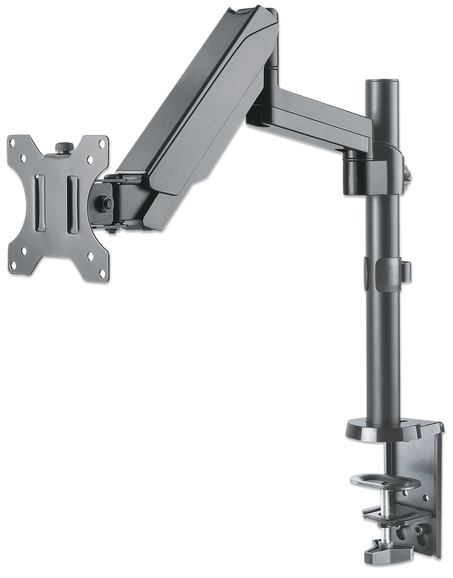 Soporte universal de pared para monitor MANHATTAN con pistón a gas,Soporta un monitor de 17